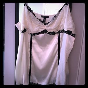 Limited Off White and Black Top